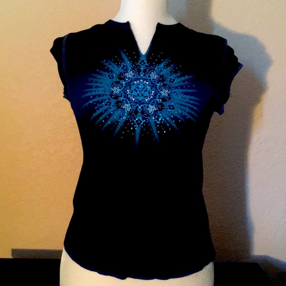 Tops - Chakra girly T, 100% cotton, glitter decoration